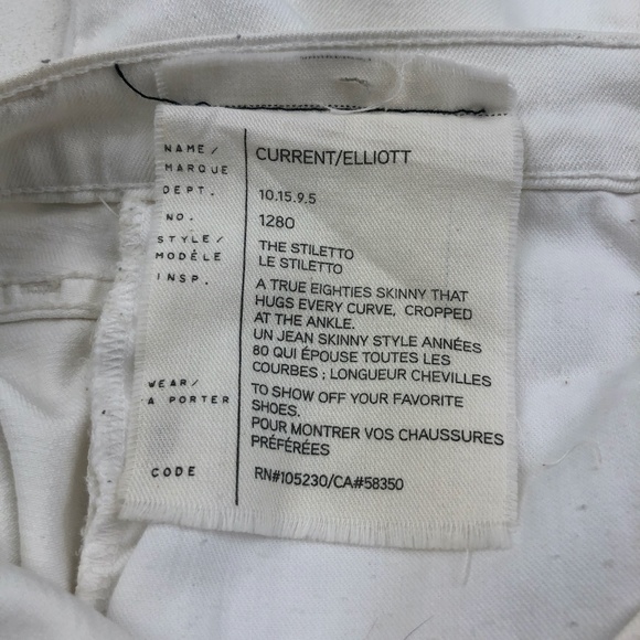 Current / Elliott the stiletto white jeans - Picture 10 of 11